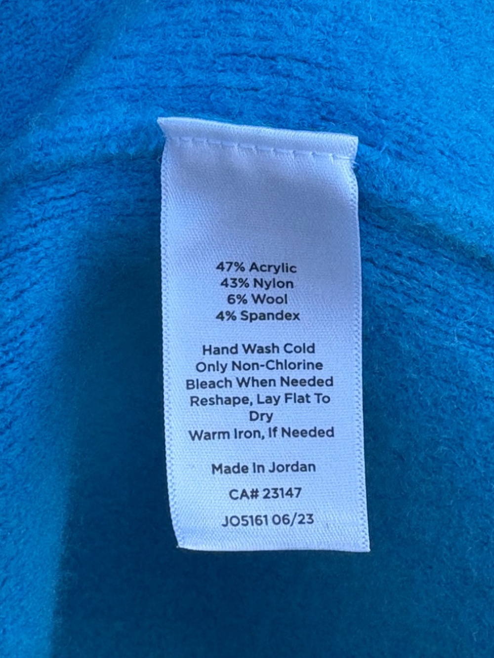 Talbots Vibrant Cyan Blue Button-Up Long Sweater Coat Jacket, Medium - Picture 10 of 11